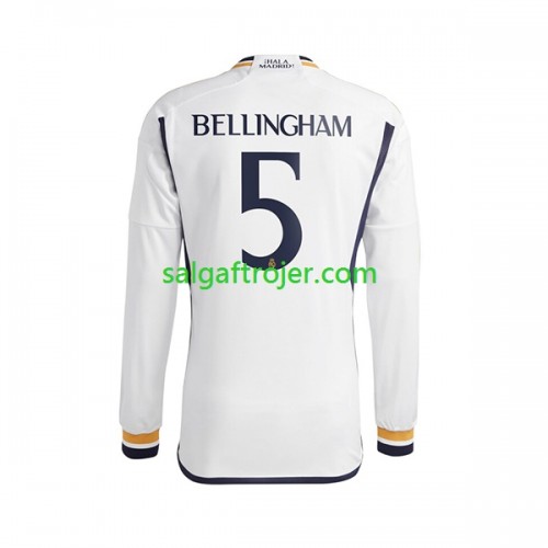 Real Madrid Jude Bellingham 5 Fodboldtrøjer Hjemmebanesæt 2023/24 Langærmet Real Madrid Jude Bellingham 5 Fodboldtrøjer Hjemmebanesæt 2023/24 Langærmet